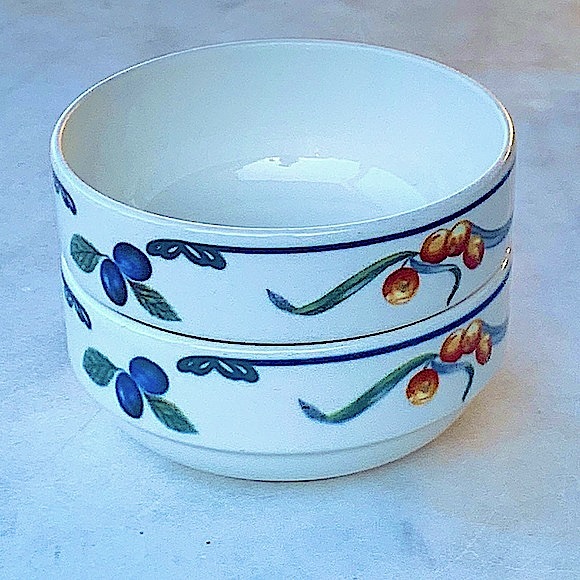 ONEIDA AUTUMN ORCHARD DESSERT FRUIT APPETIZER BOWL VINTAGE - Picture 7 of 9